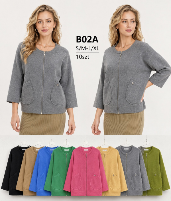 Bluzy damskie Roz S/M-L/XL , 1 Kolor .Paczka 10 szt